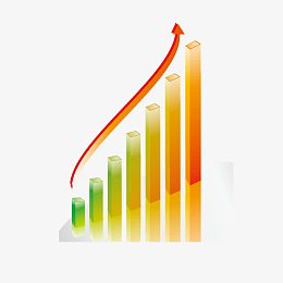 彩色渐变立体统计图表