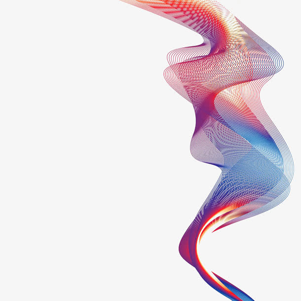 彩色渐变上升线条