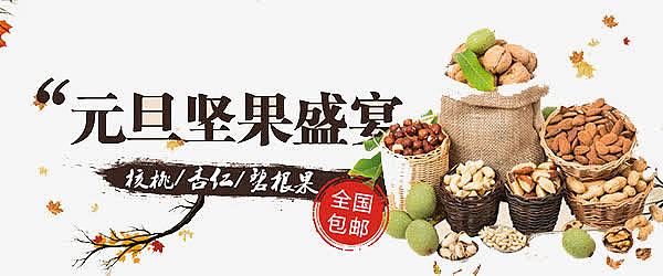 元旦坚果盛宴艺术字