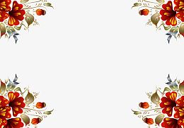 春节海报装饰花朵