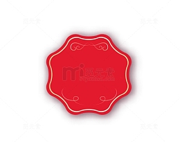 新年金色边花型标签