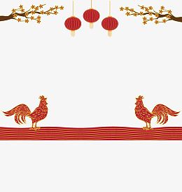 矢量雄鸡报鸣