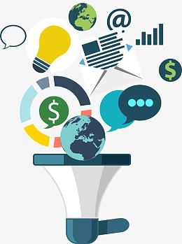网络推广营销插图矢量图