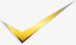 矢量手绘金色对勾