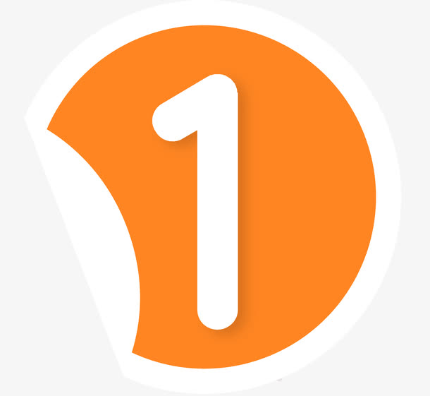 彩色圆形数字贴纸矢量素材