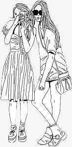 手绘英伦风手绘欧美 手绘女孩