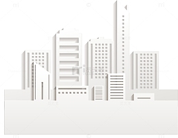 剪纸建筑城市矢量插画素材