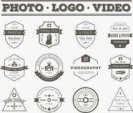 潮流黑白个性商标设计矢量素材