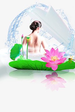 精油水疗spa养生美女裸背