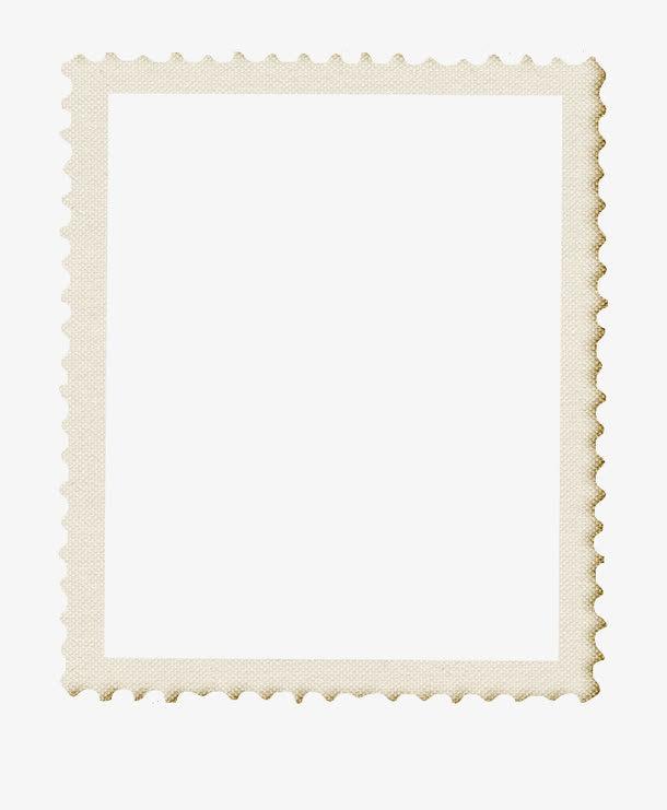 棕色花边邮票方框