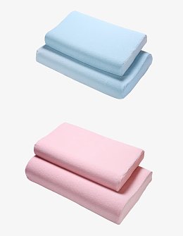 粉色蓝色乳胶枕免抠素材