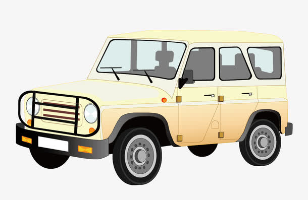 吉普车手绘卡通车