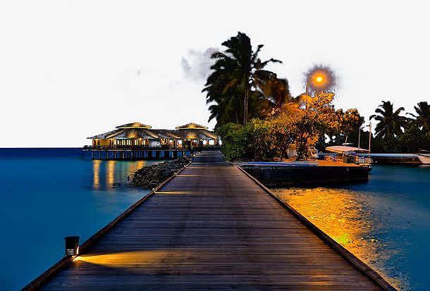马尔代夫太阳岛夜景