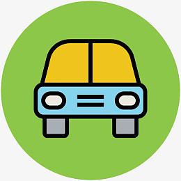 可爱卡通图标剪影车辆图案 汽车