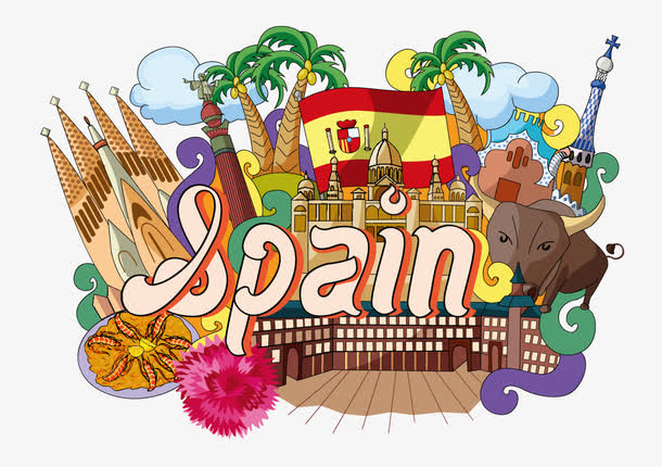 西班牙城市地标建筑文化旅游宣传