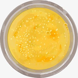 手绘黄色小米粥