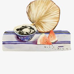 夏季食物手绘画素材图片