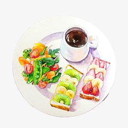 美味下午茶手绘画素材图片