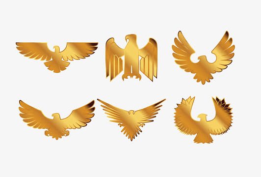 矢量图金色飞鹰