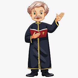 神父演讲矢量