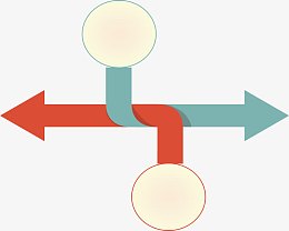 反向对比箭头素材