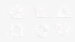 矢量透明玻璃破裂弹孔痕迹