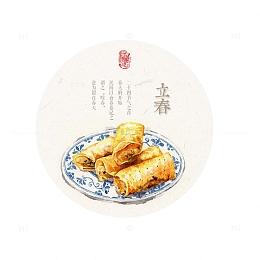 立春与美食图案