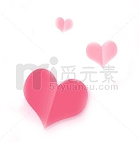 粉色浪漫手绘爱心漂浮