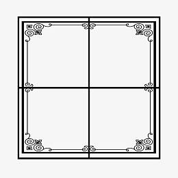 传统花纹田字格