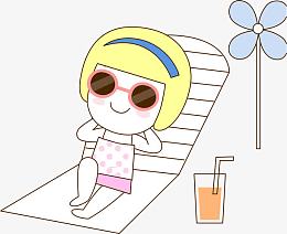 日光浴美女