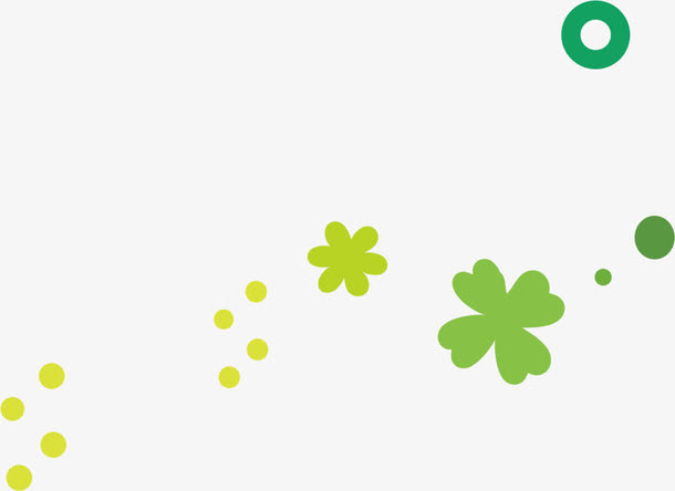 绿色四叶草漂浮