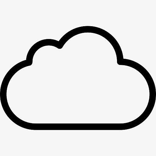 云iCloud线图标标志保存服