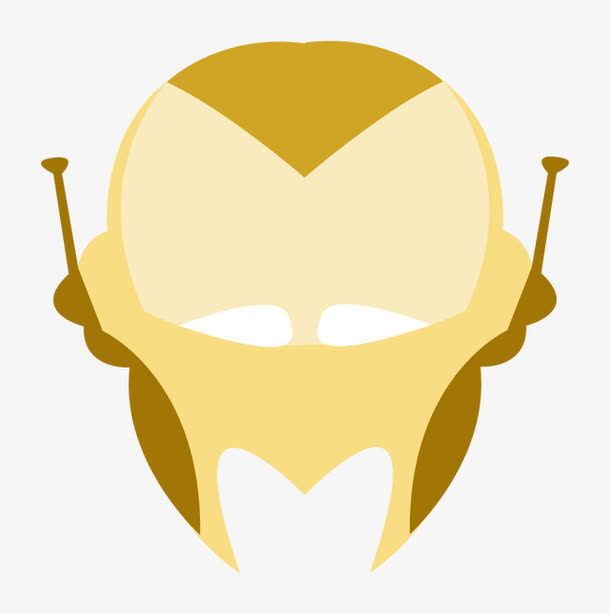 矢量卡通手绘钢铁侠面具