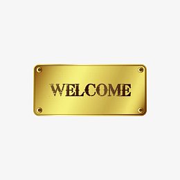 怀旧金属渐变边框welcome