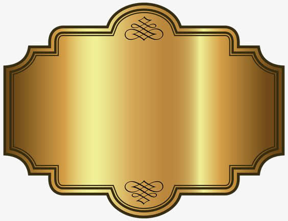 金色方形边框素材免费下载_觅元素