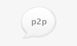 p2p透明白色气泡对话框