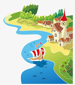 房屋建筑山川河流