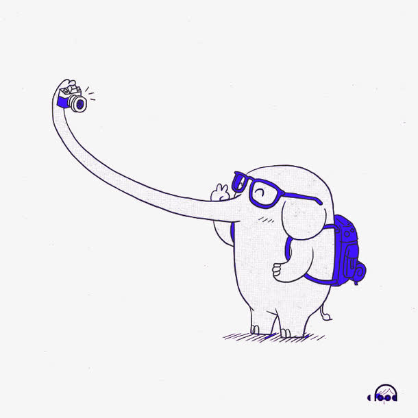 手绘拍照创意图