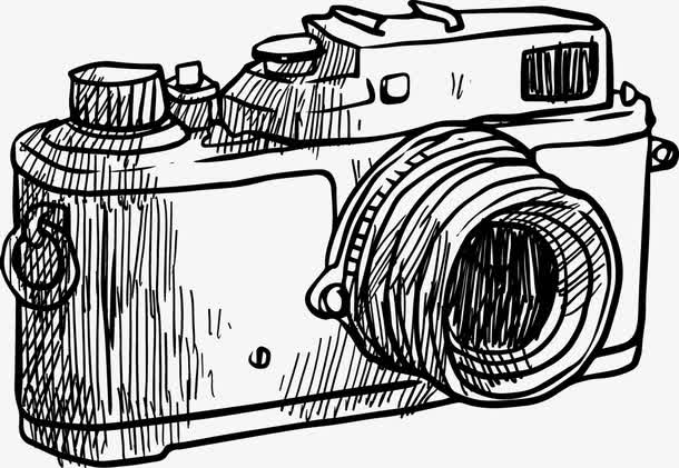 手绘相机元素素材免费下载_觅元素