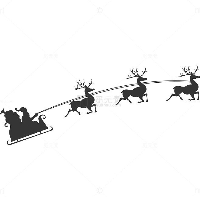 圣诞老人麋鹿雪橇