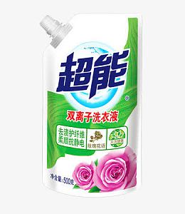 超能双离子玫瑰花香洗衣液