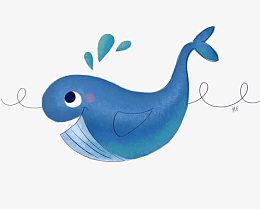 卡通鲸鱼