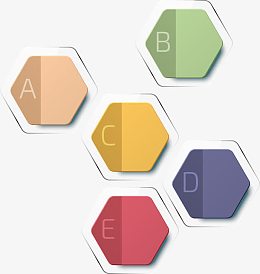 矢量字母立体六边形