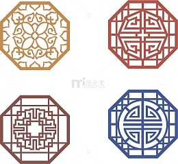 中国风六边形花纹