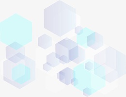 清新淡雅六边形图形