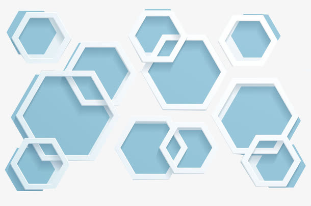 六边形精美演示图形