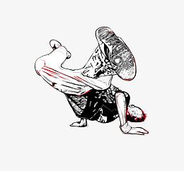 跳街舞的少年
