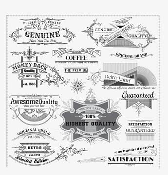 古典贴纸素材_古典贴纸图片元素-觅元素