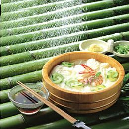 竹排饭展示