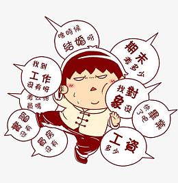 烦恼的卡通小胖子